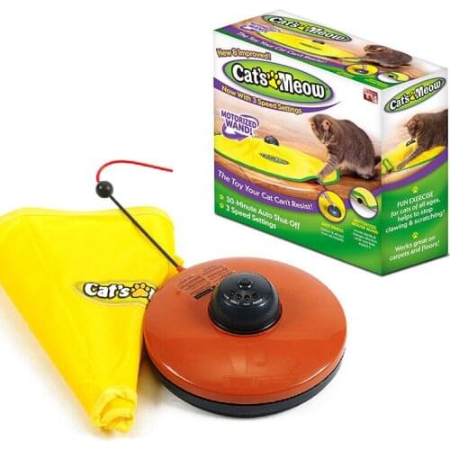 Cat Toy Interactive Stick Electric Rotating Cat Training Play Toy Automatic Moving Toy for Kitten Pet Supplies