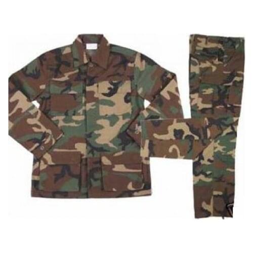 Camouflage uniform woodland airsoft royal jacket + pants rip stop