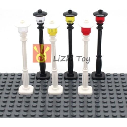 MOC Bricks 2039 Support 2x2x7 Lamp Post 6 Base Flutes DIY Enlighten Building Block Educational Toys Compatible with All Brands