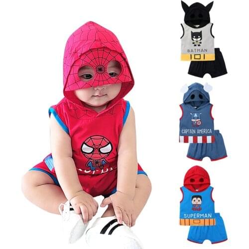 Summer baby boy new vest with cap collocation bread shorts for men and women suits childrens clothing