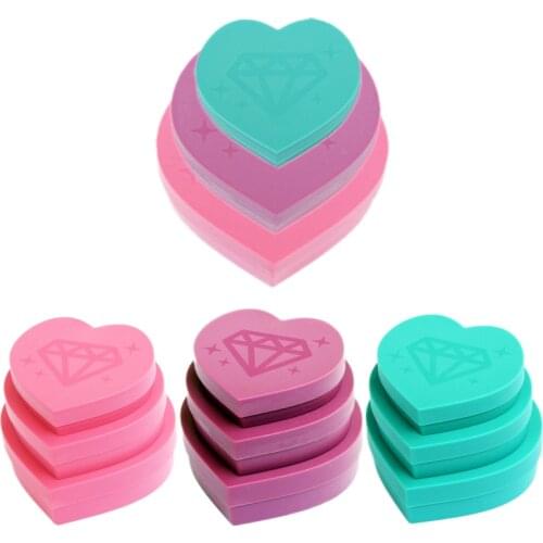 Heart-Shaped Drill Diamond Tools Tray Box,DIY Diamond Painting Embroidery Accessories Storage Box Heart Shaped Box 3 Pcs Kits