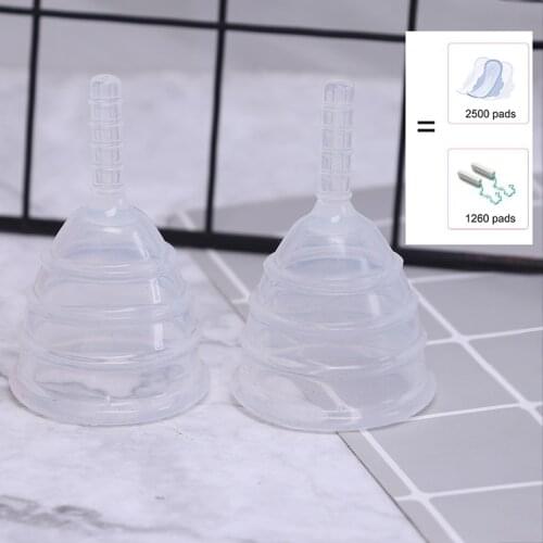 Reusable Menstrual Cups - Medical Grade Silicone Menstrual Cup Soft Period Cup