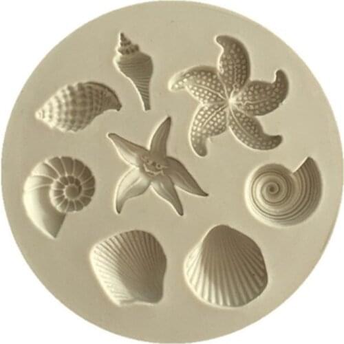 Sea Animal Starfish Shell Cake Embossing Mold Fondant Baking Pastry Decorating Tools Cookies Chocolate Mold