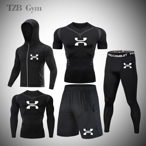 Mens UN Classic Training Jogging Suit Running T-Shirt Fitness Gym Fast Drying Tight Compression Tennis Exercise Outdoor Bicycle