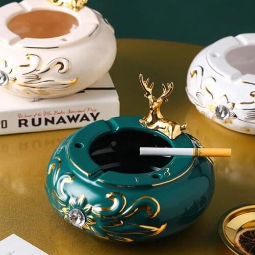 2021 Creative Ashtray For Home Porcelain Smoking Accessories Funny Elk Ashtrays Luxury Weed Accessories Gift For Boyfriend