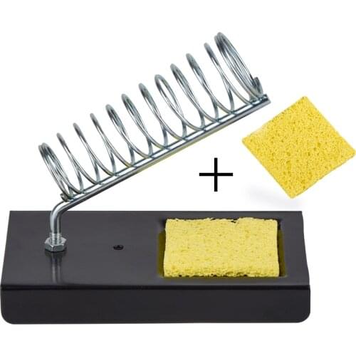 Letme Electric Soldering Iron Stand Holder Small With Welding Sponge Metal Support Station Generic High Temperature Resistance