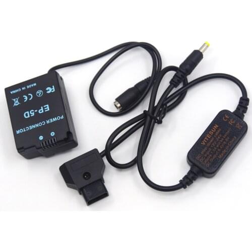 12-24V Step-down Cable To D-TAP Dtap EH-5A+EP-5D EP5D DC Coupler EN-EL21 ENEL21 Dummy Battery For Nikon 1 V2 1V2 Cameras