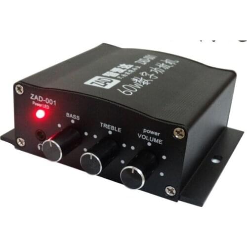 ZAD001 HIFI 30W+30W 12V-20V mini digital power amplifier Portable Whole aluminum