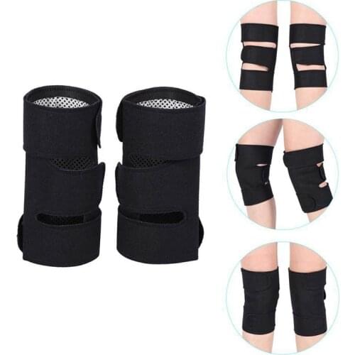 1 Pair Adjustable Therapy Knee Brace Support Sleeve Warm Self Heating Tourmaline Knee Pad Pain Relief Patella Protector For Gift