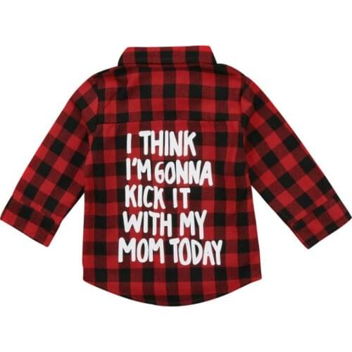 New Autumn Kids Baby Boys Girls Shirts Fashion Plaid Cotton Long Sleeve Tops Blouse Toddler T-shirt Coat Outwear Casual Clothes