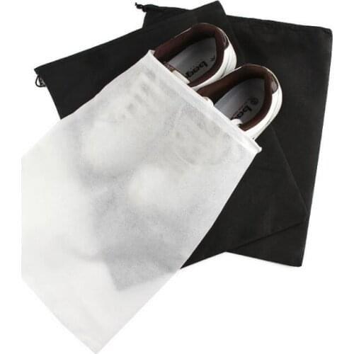 Storage Bag Non Woven Reusable Shoe Cover With Drawstring Case Breathable Dust Proof Sundries Package Home Tool LX1856