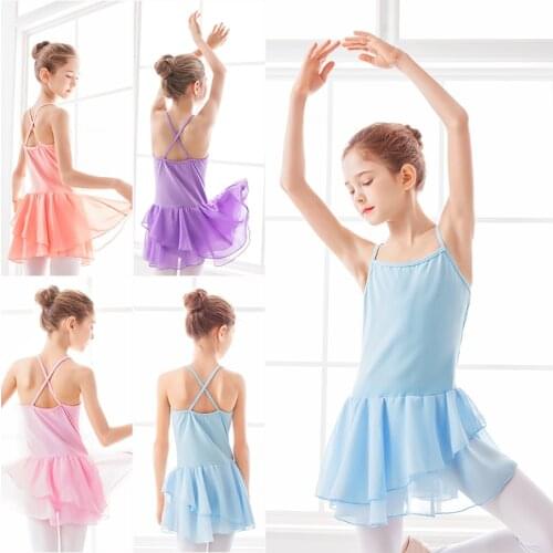 Girls Camisole Leotard Lace Sleeveless Ballet Leotards Ballet Dance Costumes Sphegetti Strapes Gymnastics Bodysuit