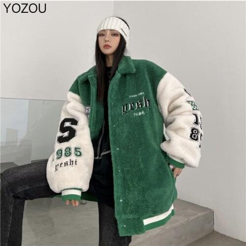 YOZOU Women's Black Bomber Jackets