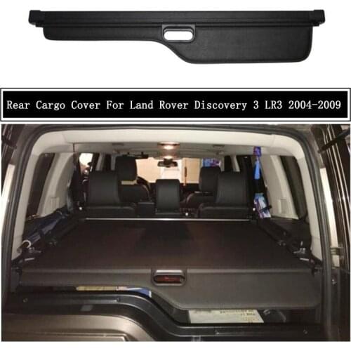 Rear Cargo Cover For Land Rover Discovery 3 LR3 2004-2009 Partition Curtain Screen Shade Trunk Security Shield Auto Accessories