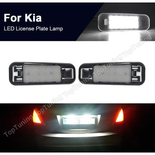 1Set For Kia RIO 2005-2011 RIO5 2006-2011 LED License Plate Light White High Brightness Rear Number Plate Lamps
