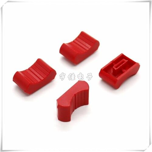 10 Piece 25 * 14 * 11mm plastic red push key cap mixer fader cap straight slide potentiometer push rod cap aperture 8MM