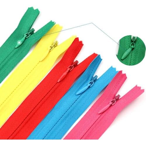 10Pcs/Pack 55cm 3# Colorful High Quality Invisible Zipper Nylon Coil Zipper For DIY Handcraft Cloth Sewing Accessories Wholesale