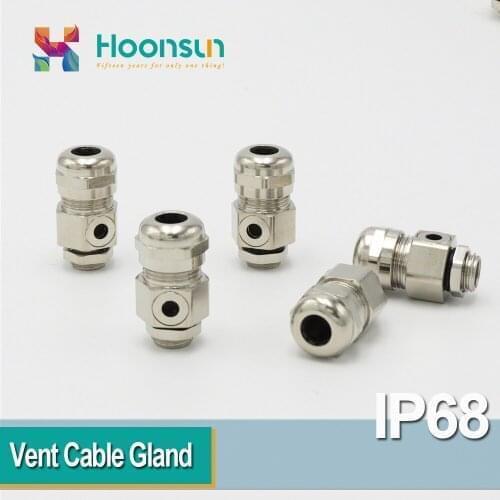 100 PCS M18 Brass Vent Cable Gland Breathable Cable Gland 5-10mm Cable
