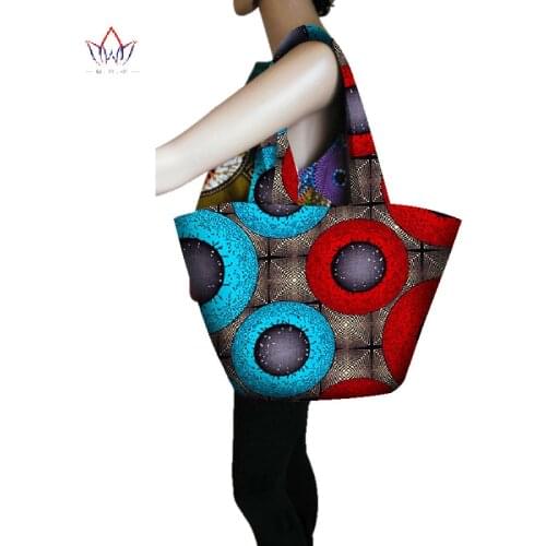 2020 High Quality Real WAX Fabric For Sewing African Womens Fashion Wax Printing Handbag Joker Full Lining African Bags SP046