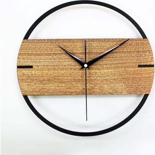 3D Silent Vintage Wall Clock Wood 12 inch Modern Design Watch Wooden Clocks For Bedroom Clock Creative DIY Wall Art Home Decor