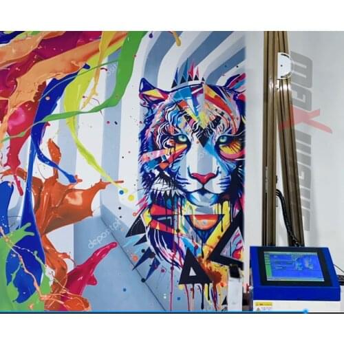 High definition 3D built-in controller UV art wall vertical mural wall printer machine with tx800 head Direct To Wall