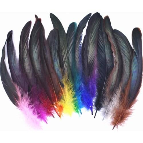 50Pcs/Lot Colorful Rooster Feathers for Crafts Chicken Decoration for Needlework and Handicrafts Carnival Diy Accessories Plumes