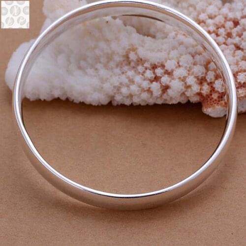 B169 Free Shipping! SGS Test Past Latest Trendy Classic N925 Stamped silver plated jewelry Hot sell Bangle Wholesale Price