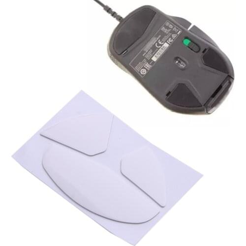 1Set White Mouse Skates Glide Feet Pad Mouse Feet Sticker for steel Serie RIVAL 500 Mouse Rounded Curved Edges Mice Feet