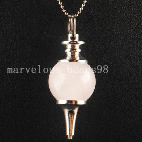 Free Shipping Women Beatiful Pink Crystal Pendulums Ball Women Men Art Pendant Bead C3223