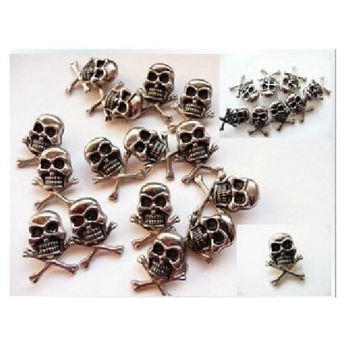 Free shiping,Metal Rivet 1.5*2.5cm skull stud punk rock spike colth bag accessory 50set/lot
