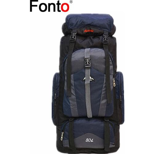 80L Large Outdoor Backpack Waterproof Camping Hiking Backpack Men Women Climbing Travel Bag Lightweight Luggage Rucksack