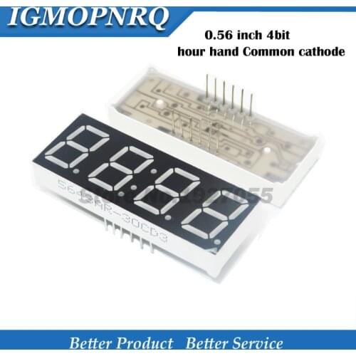 5pcs Common Cathode 4 bit (CLOCK) Digital Tube 0.56 inch Red LED With Clock Digit 7 Segment