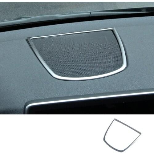 Chrome Dashboard Stereo Audio Speaker Decoration Frame Cover Trim For BMW X5 F15 X6 F16 2014-18 Interior Accessories Sticker