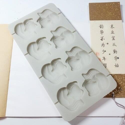 DIY lollipop mold cute fox lollipop silicone mold net celebrity small fire fox mold