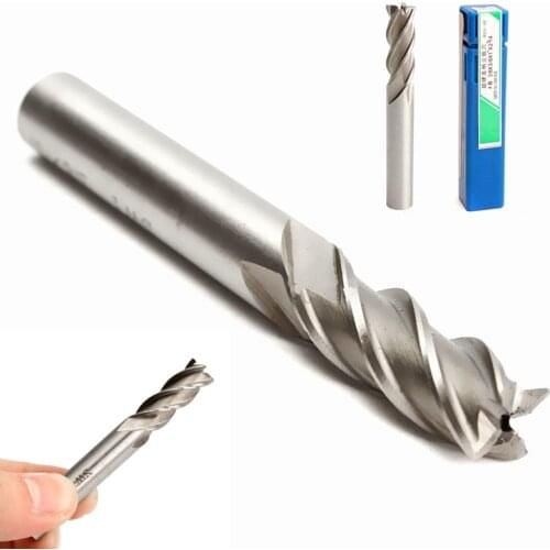 New Arrival 3/8'' x 3/8'' 10mm x 25mm High Speed Steel HSS 4 Flutes Straight End Mill Cutter CNC Bit 70mm Milling Cutter Drill