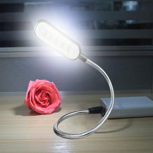 Flexible 5V USB LED Book Lights 6 LEDs Portable Lamp Apply to Computer PC Laptop Notebook Desktop USB Interface
