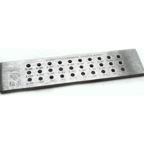 Jewelry Tools Wire Draw Plate 30 Holes Tungsten Carbide Wire Drawplate 0.5-3.0mm Square Shape