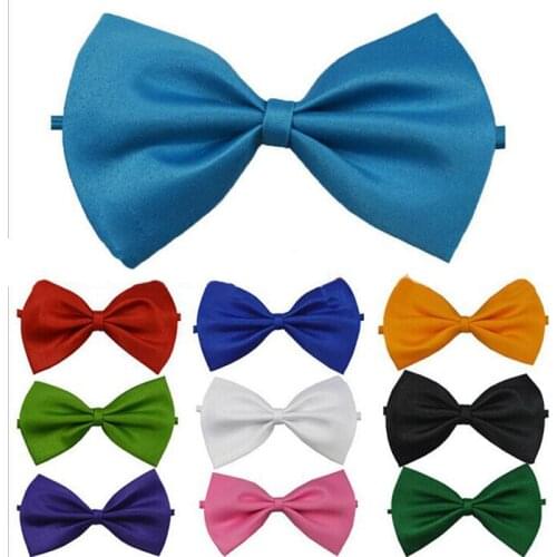 Classic Adjustable Fashion Bow Ties Mens Tuxedo Classic Solid Wedding Party Butterfly Cravat Brand Mullti-Color to Choose
