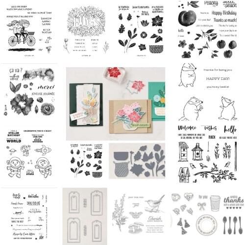 Astronaut and garden and fox and peach series combination Cover Cutting Dies Scrapbook Diary Decoration Stencil Embossing