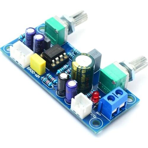 Low Pass Filter Bass Subwoofer Pre-AMP Amplifier Board Dual Power NE5532 Low Pass Filter Bass Preamplifier DIY Kit