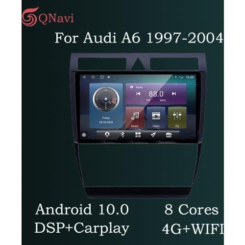 QNavi Android 10.0 Car Tape Recorder Radio For Audi A6 C5 1997 - 2004 S6 2 1999 - 2004 RS6 1 2002 - 2006 WIFI 4G Split 3 Screen