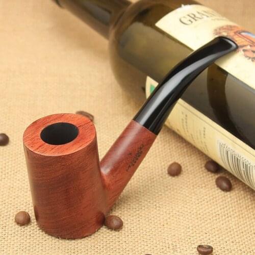Muxiang rosewood pipe for men with 3mm metal filter solid wood pipe