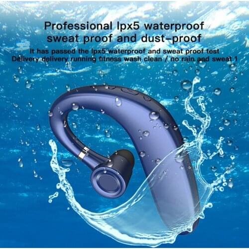 Single Side Single Track Sound Channel Waterproof Headphone Wireless Bluetooth 5.0 Noise Reduction Earphone for Driving Meeting