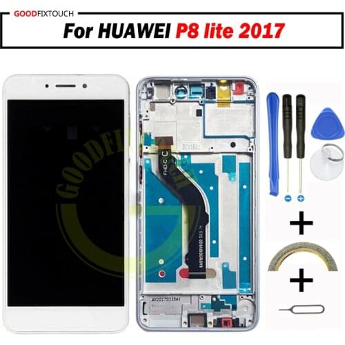 Original For HUAWEI P8 lite 2017 LCD Display Touch Screen Digitizer Panel for P8lite 2017 LCD Assembly PRA-LA1 PRA-LX1