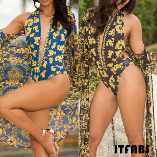 Sexy Women Swimming Costume One-Piece Bandage Halter Swimsuit Monokini Swimwear Bikini Push Up Padded Bra Bechwear Clothing