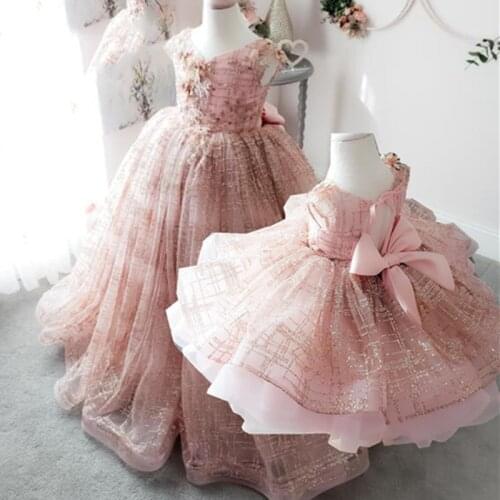 Teenage Girl Pageant Dresses 2021 Kids Wedding Bridemaid Event Dress Girls Pink Prom Long Gown Children Graduation Vestidos