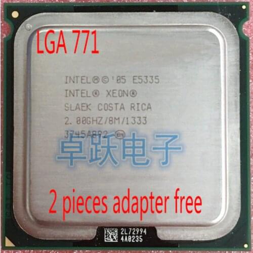 Intel Xeon E5335 2.0GHz/8M/1333 Processor LGA771 Core 2 Quad CPU works on LGA 775 mainboard 2 Pieces Free