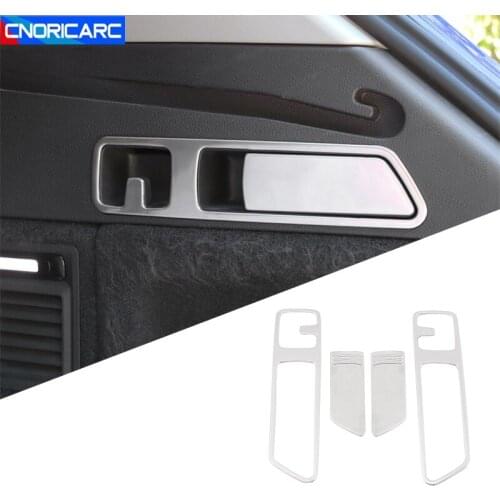 Car Styling Rear Seat Frame Decoration Cover Decals Trim For Audi Q5 FY 2018-19 Last Row Hook Frame Interior Accessories