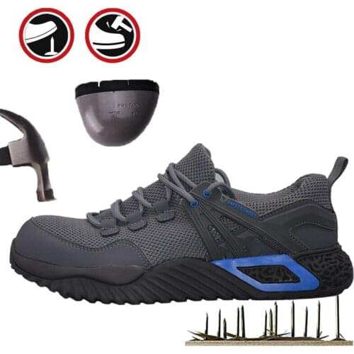TigergripLightweight Breathable Men Safety Shoes Steel Toe Work Shoes For Men Anti-smashing Construction Sneaker high quality