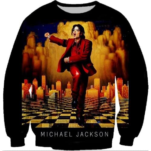 Singer Michael Jackson 3D Print Sweatshirts Rock Unisex Coat Boys Hip hop Clothes Male Outfits Mens Jackets and Coats Sudaderas